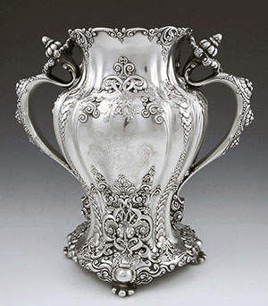 Important Tiffany sterling vase 